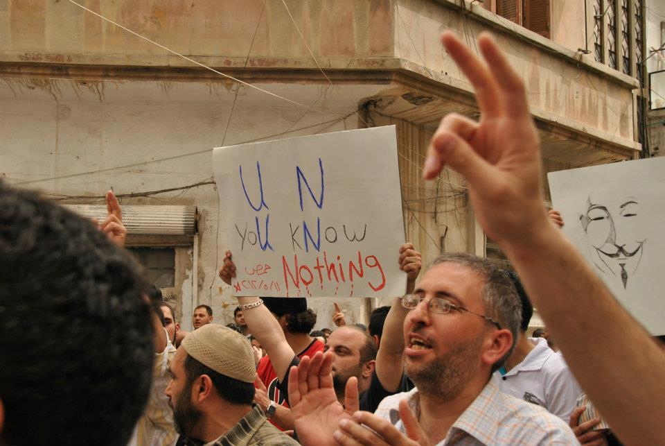 Protest in Syrië tegen het regime van Assad