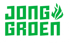 Logo van Jong Groen met groene vlam
