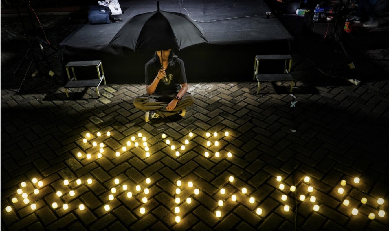 De bevolking protesteert om Rempang te redden