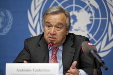 Antonio Guterres, Secretaris-Generaal van de VN.  © Eric Bridiers